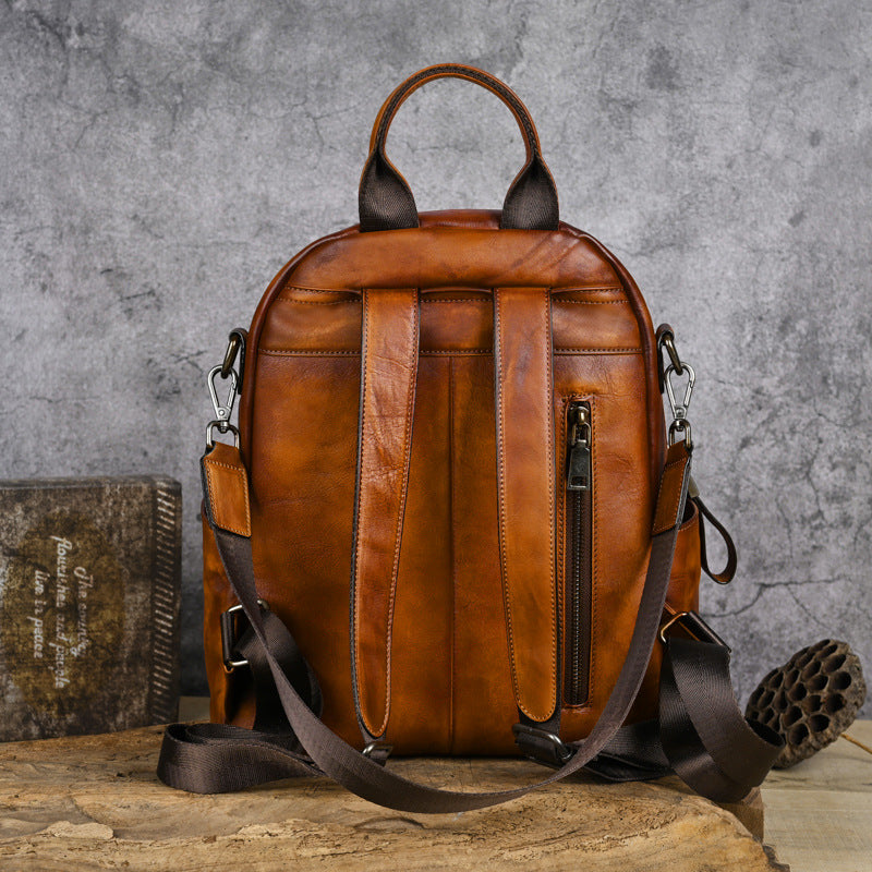 Whimsy Charm Leather Backpack