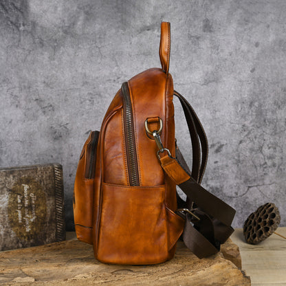 Whimsy Charm Leather Backpack