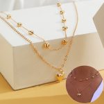 Double-Layer Heart Pendant Necklace – Minimalist Love-Inspired Jewelry