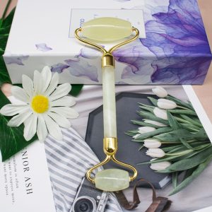 Double-Head Jade Roller โ Natural Facial Massage Tool