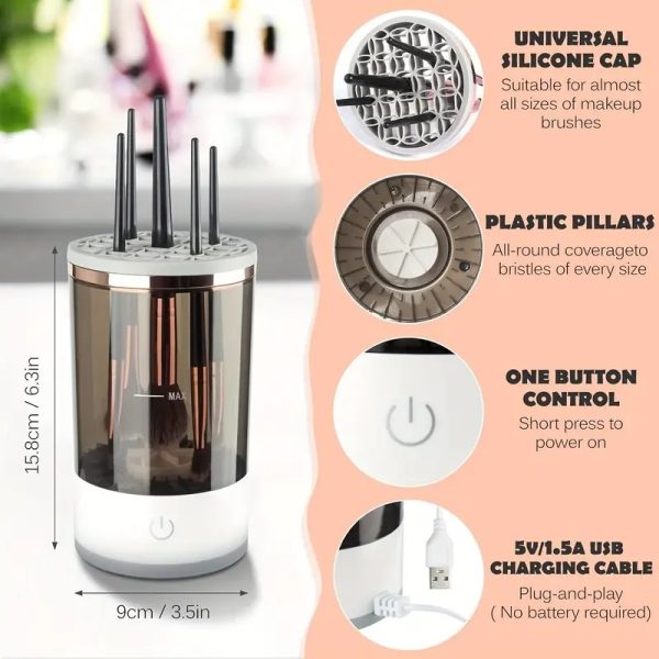 Electric Makeup Brush Cleaner – Sonic-Powered Deep Cleaning Machine - Image 6