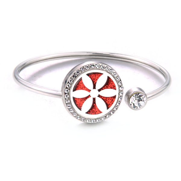 Aromatherapy Diffuser Bracelet – Silver-Plated Zodiac Design for Essential Oils - Image 2