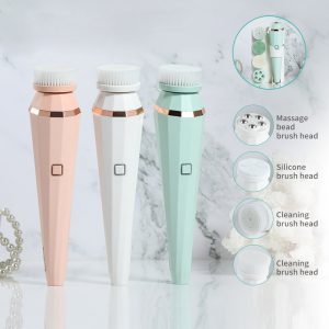 4-in-1 Electric Facial Cleansing Brush โ USB Rechargeable