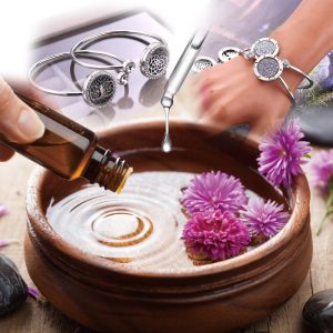 Aromatherapy Diffuser Bracelet โ Silver-Plated Zodiac Design for Essential Oils