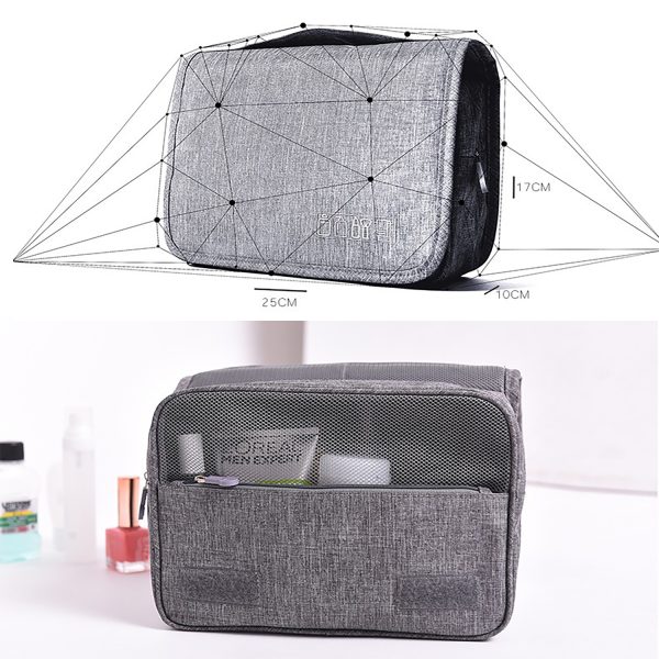 Hanging Travel Toiletry Bag – Waterproof Multi-Compartment Organizer Pouch - Image 2