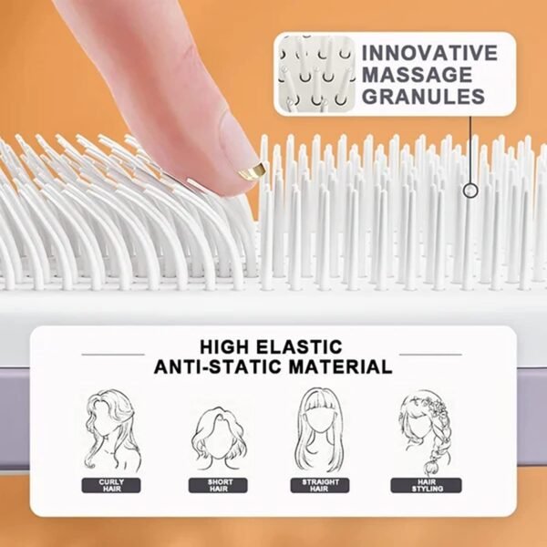 Self-Cleaning Hairbrush – Easy Twist-to-Clean Design - Image 3